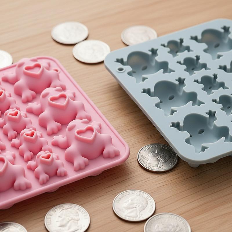 Silicone Mold Tray - قالب سيليكون على شكل ضفادع، قالب