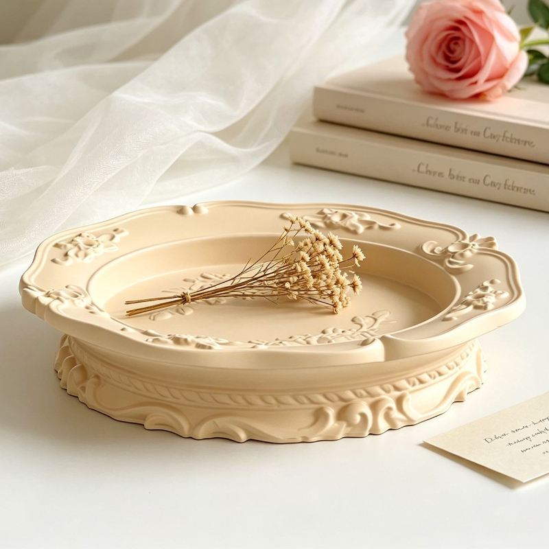 قالب سيليكون أنيق بتصميم باروك - مراجعة Coaster Mold Round وسعره