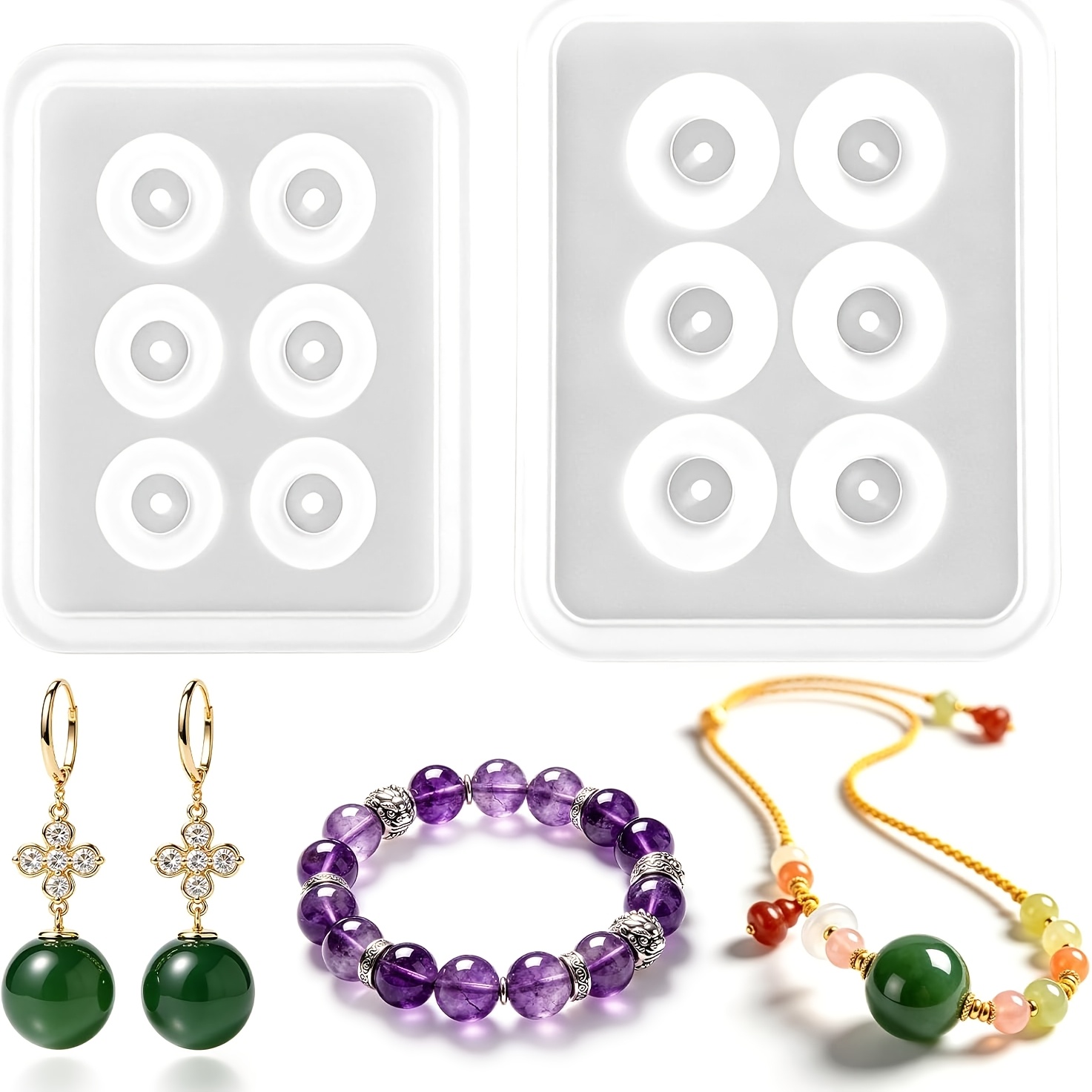 قالبان من السيليكون المثقب على - مراجعة Resin Jewelry Kit وسعره