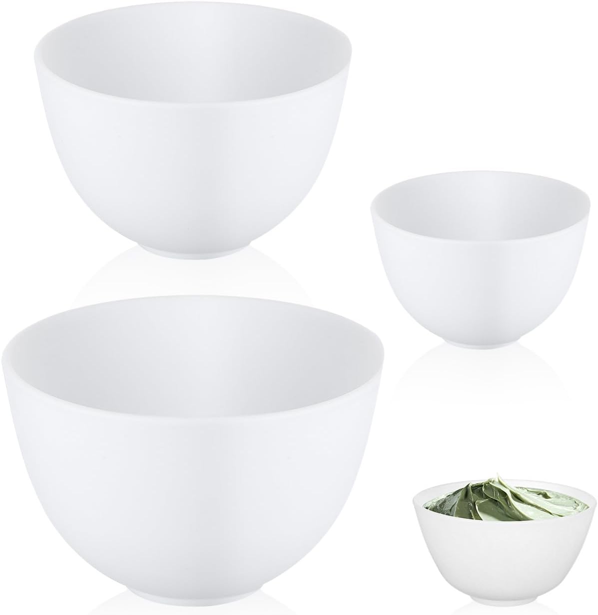 3 قطع/مجموعة أوعية سيليكون بيض - مراجعة Mixing Cup Silicone وسعره
