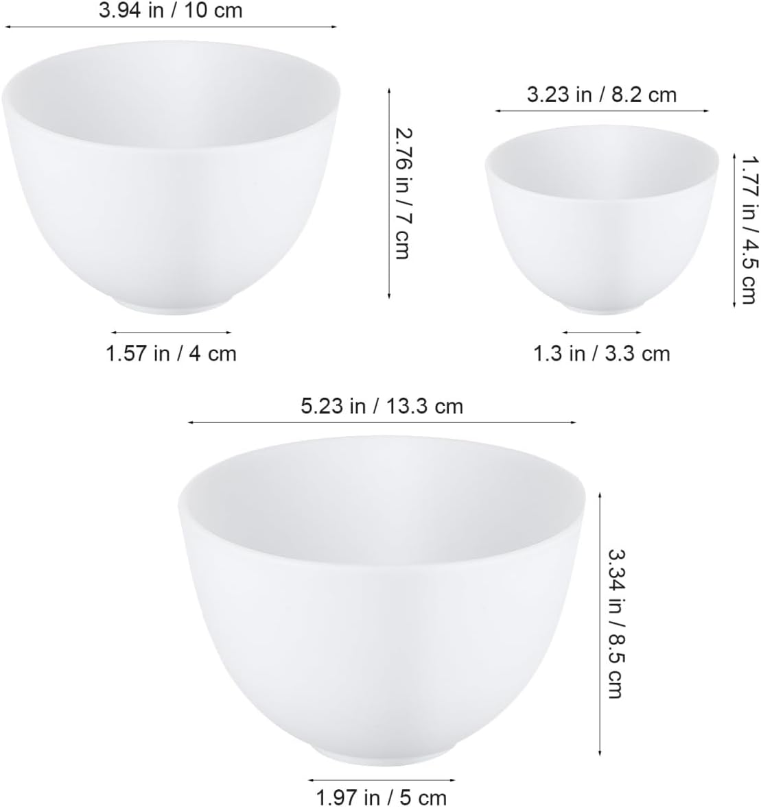 3 قطع/مجموعة أوعية سيليكون بيض - مراجعة Mixing Cup Silicone وسعره