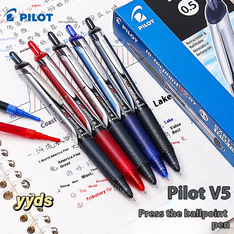 قلم حبر جل من بيلوت اليابانية  - مراجعة Pilot Pen V5 وسعره