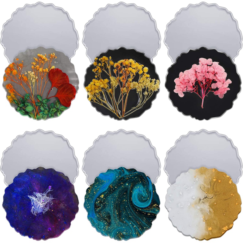 6 قطع قالب سيليكون كبير لصب قو - مراجعة Geode Mold Silicone وسعره