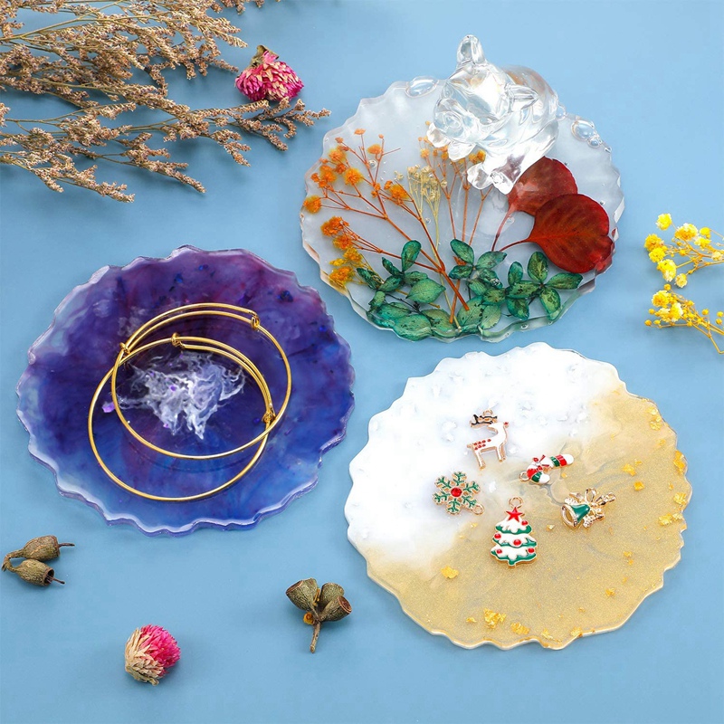 6 قطع قالب سيليكون كبير لصب قو - مراجعة Geode Mold Silicone وسعره