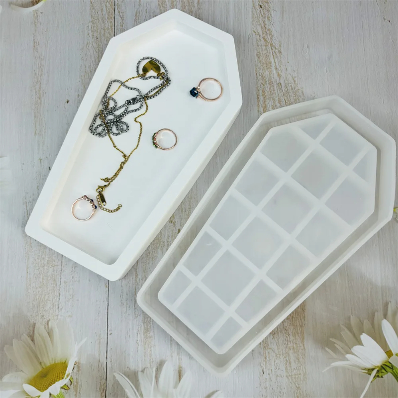 هالوين التابوت الراتنج قالب صي - مراجعة Serving Tray Mold وسعره