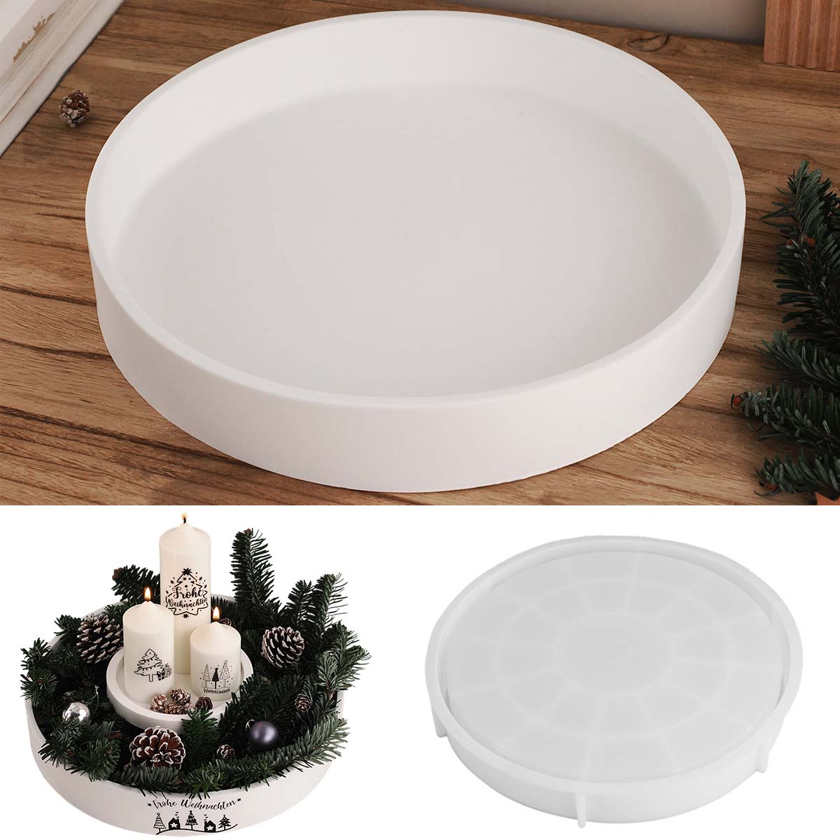 ملموسة مستديرة شمعة السلطانية  - مراجعة Coaster Mold Round وسعره